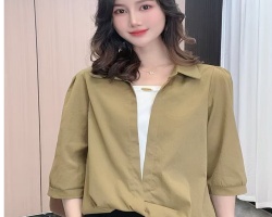 七分假兩件襯衫