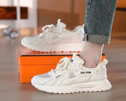 厚底網面透氣女鞋